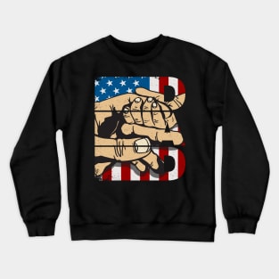 Fathers Day Dad and Child Hands Crewneck Sweatshirt